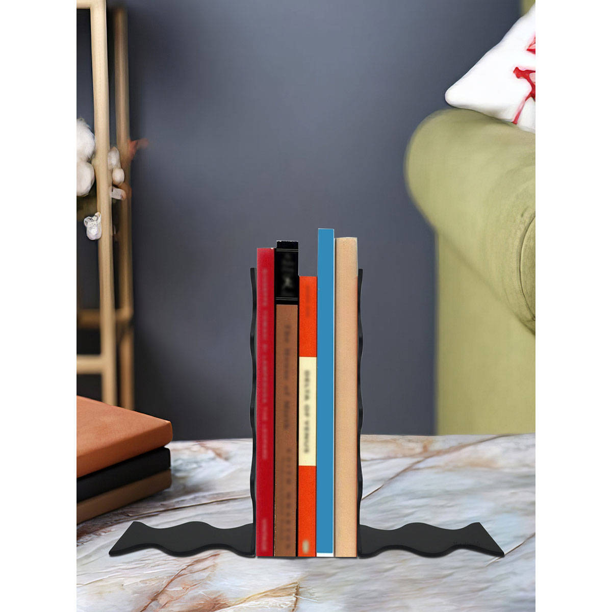 Metalsmith Iron Book Ends - Set Of 2 Decorative Metal Bookends For Shelves