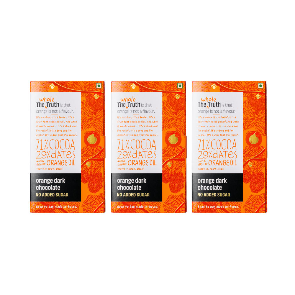 The Whole Truth Orange Dark Chocolate - Pack of 3