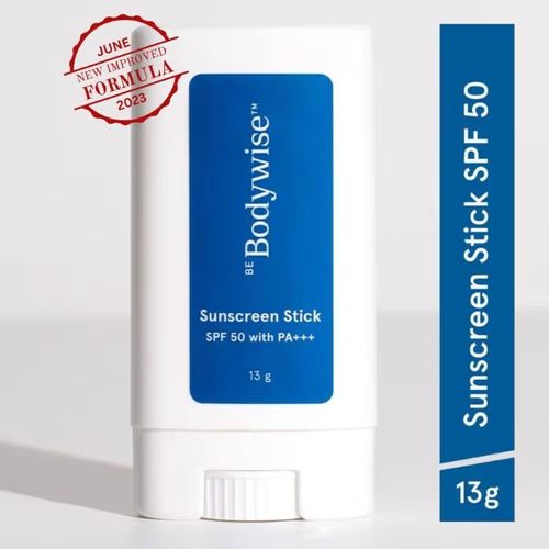 Be Bodywise SPF 50 Sunscreen Stick With PA+++ for Face & Body, No White Cast