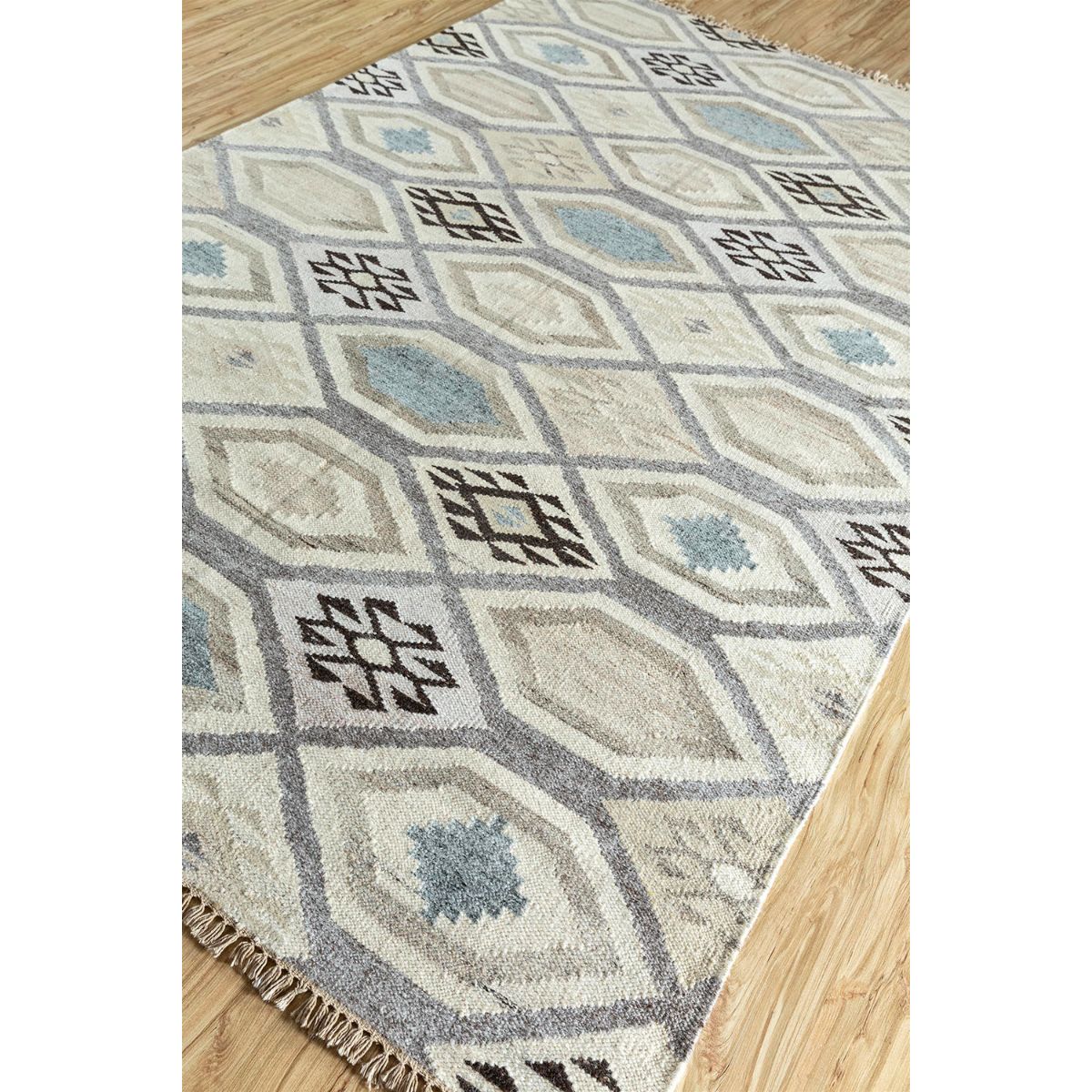 Jaipur Rugs Flat Weaves Rectangle 5X8 Feet Wool and Viscose Modern Rug