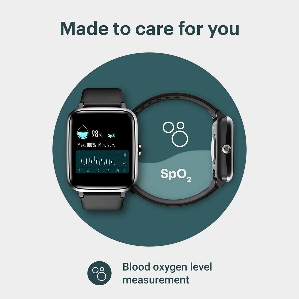 Noise ColorFit Pro 2 Oxy Smartwatch with Spo2 Sensor for Blood