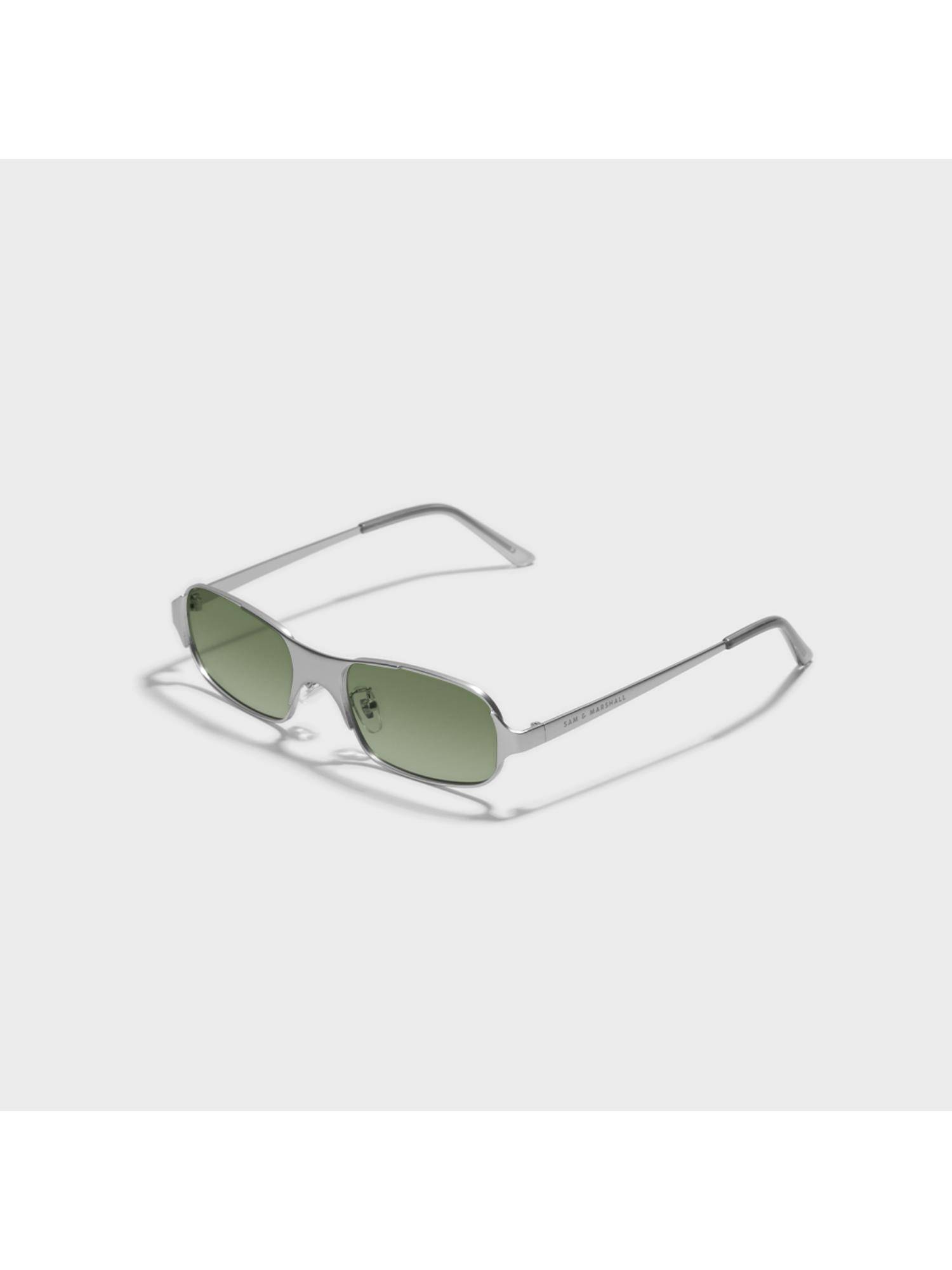 SAM AND MARSHALL Benedict 400UV Protection Metal Rectangle Green Sunglasses