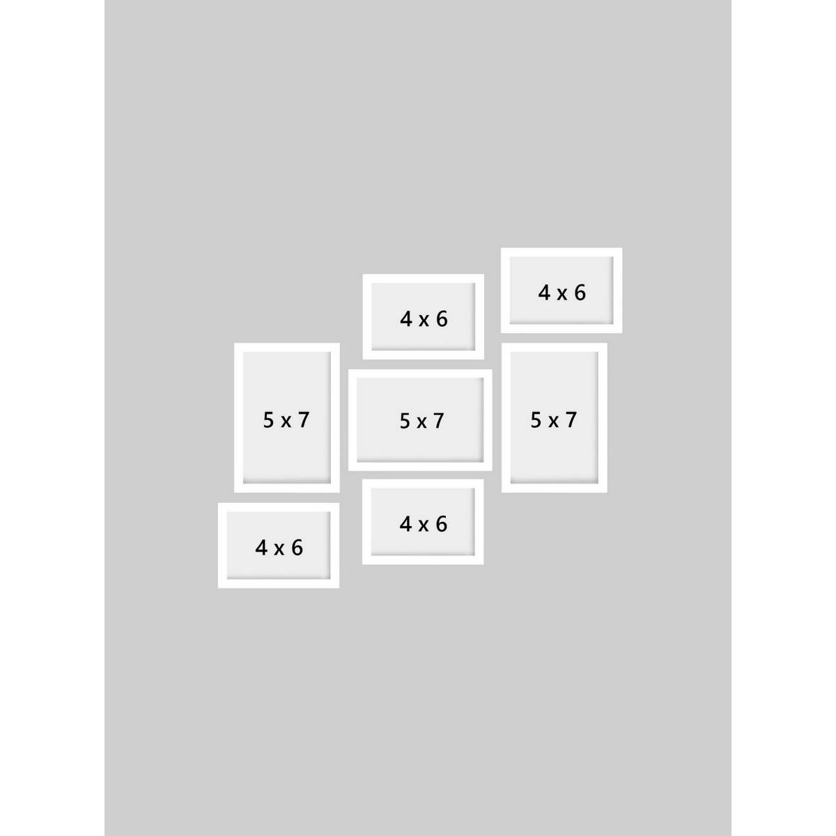 eCraftIndia Memory Wall Collage Photo Frame - Set of 7 Photo Frames ...