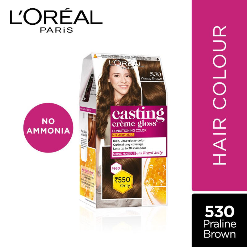 L'Oreal Paris Casting Creme Gloss Hair Color - 530 Praline Brown (Save Rs.80)