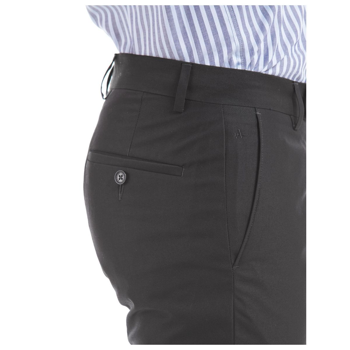 Buy ARROW Solid Polyester Slim Fit Men's Work Wear Trousers | Shoppers Stop