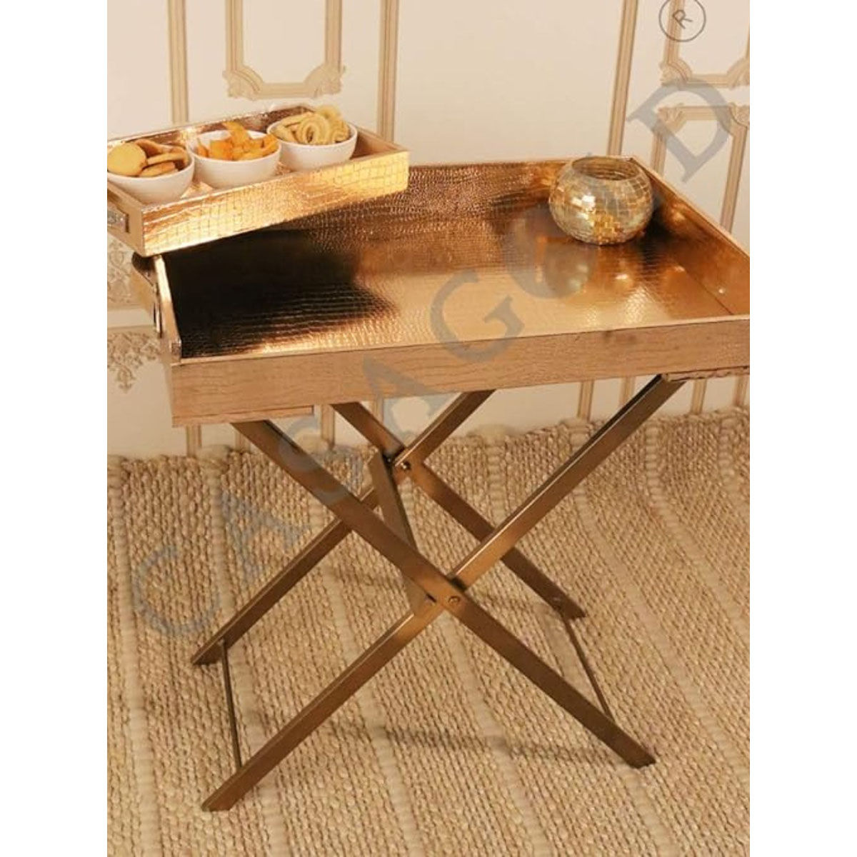 Gold folding deals tray table