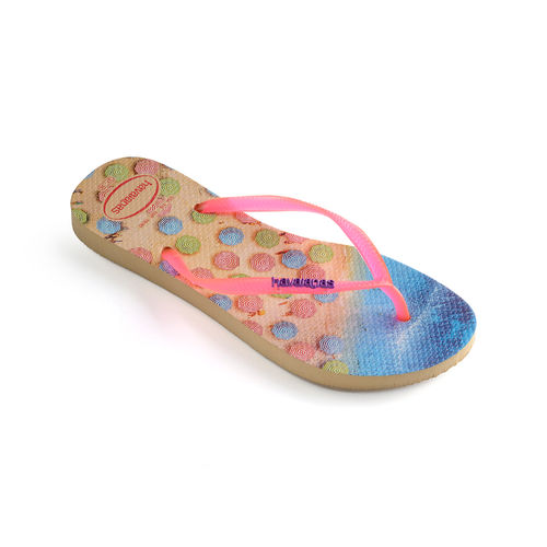 Buy Havaianas White Sandalias Slim Paisage FC Prep Flipflops (37