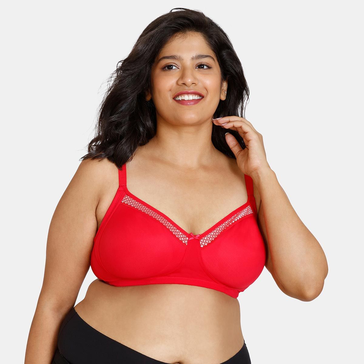 Buy Zivame True Curv Double Layered Non Wired Full Coverage Super Support  Bra - Florida Key at Rs.380 online