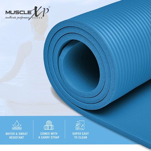 Buy MuscleXP Yoga Mat (13 mm) Extra Thick NBR Material for Men and