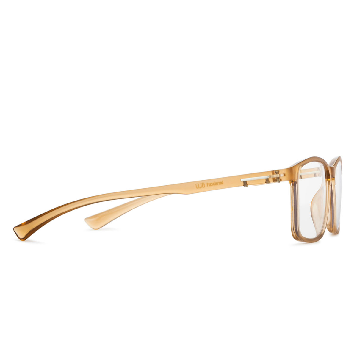 Lenskart Blu Brown Rectangle Medium Blue Cut AntiGlare Zero Power