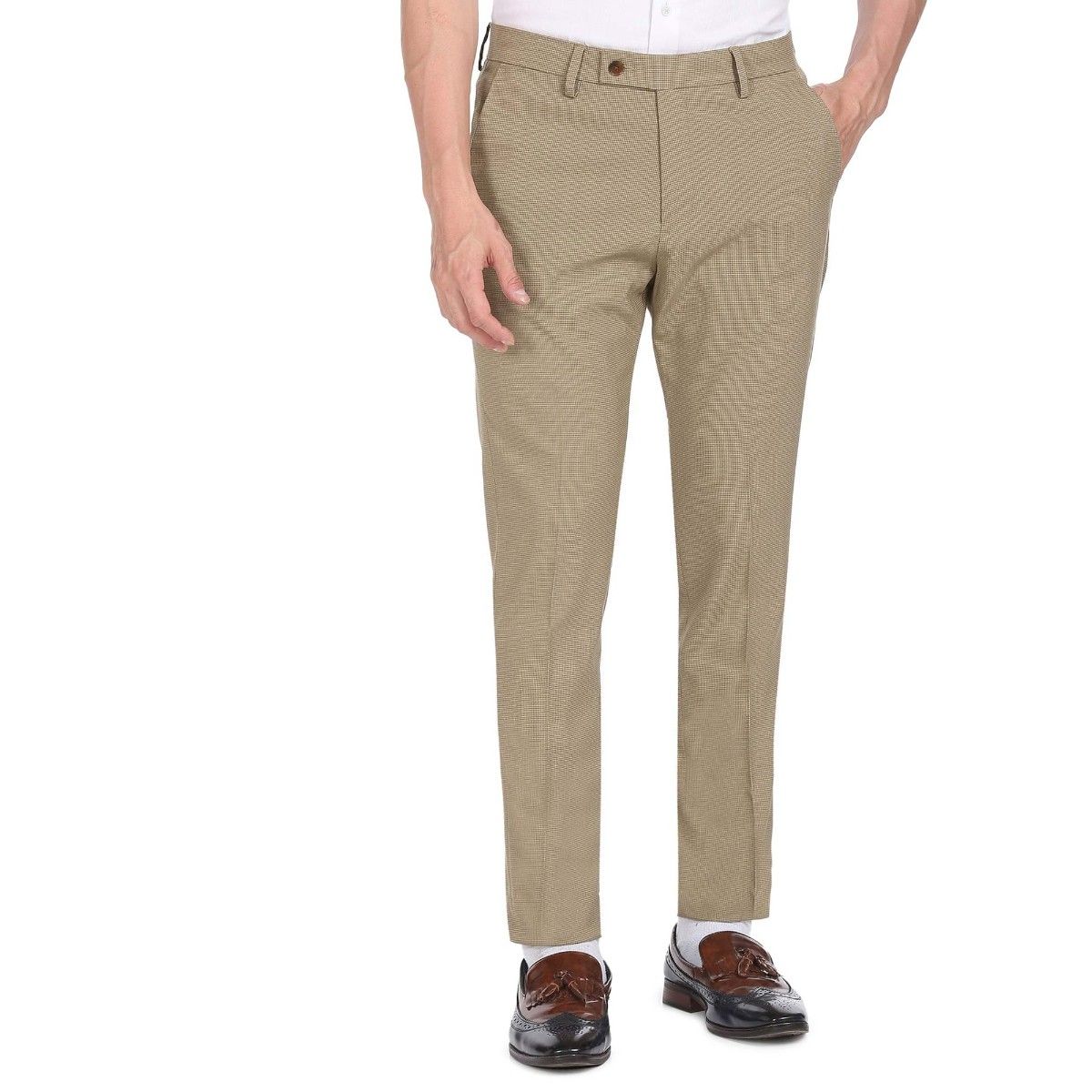 Buy Arrow Mid Rise Autoflex Trousers - NNNOW.com