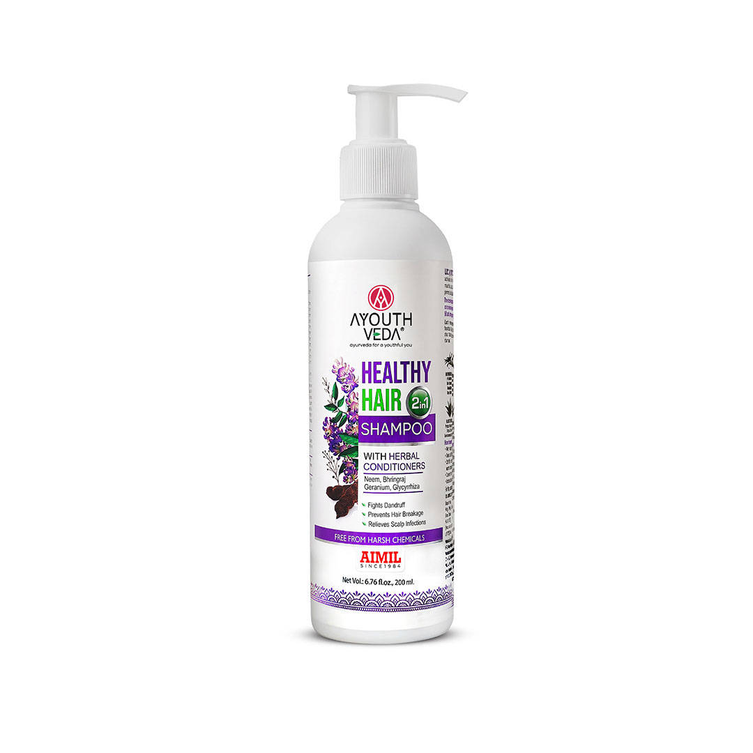 Ayouthveda Healthy Hair Shampoo with Herbal Conditioners to Prevent Breakage & Dandruff