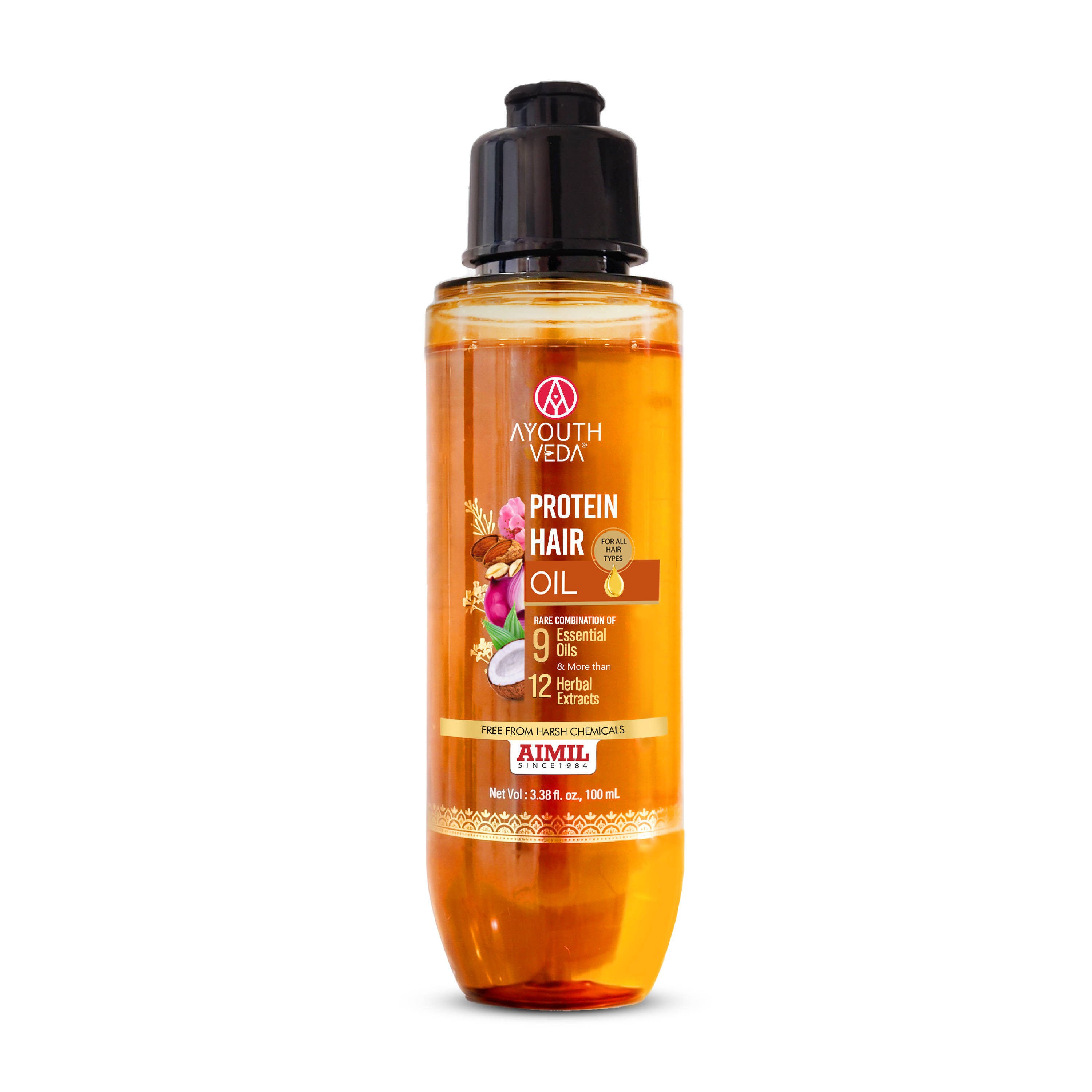 Ayouthveda Protein Hair Oil with Bhringraj & Coffee to Strengthen Hair & Reduce hair Breakage