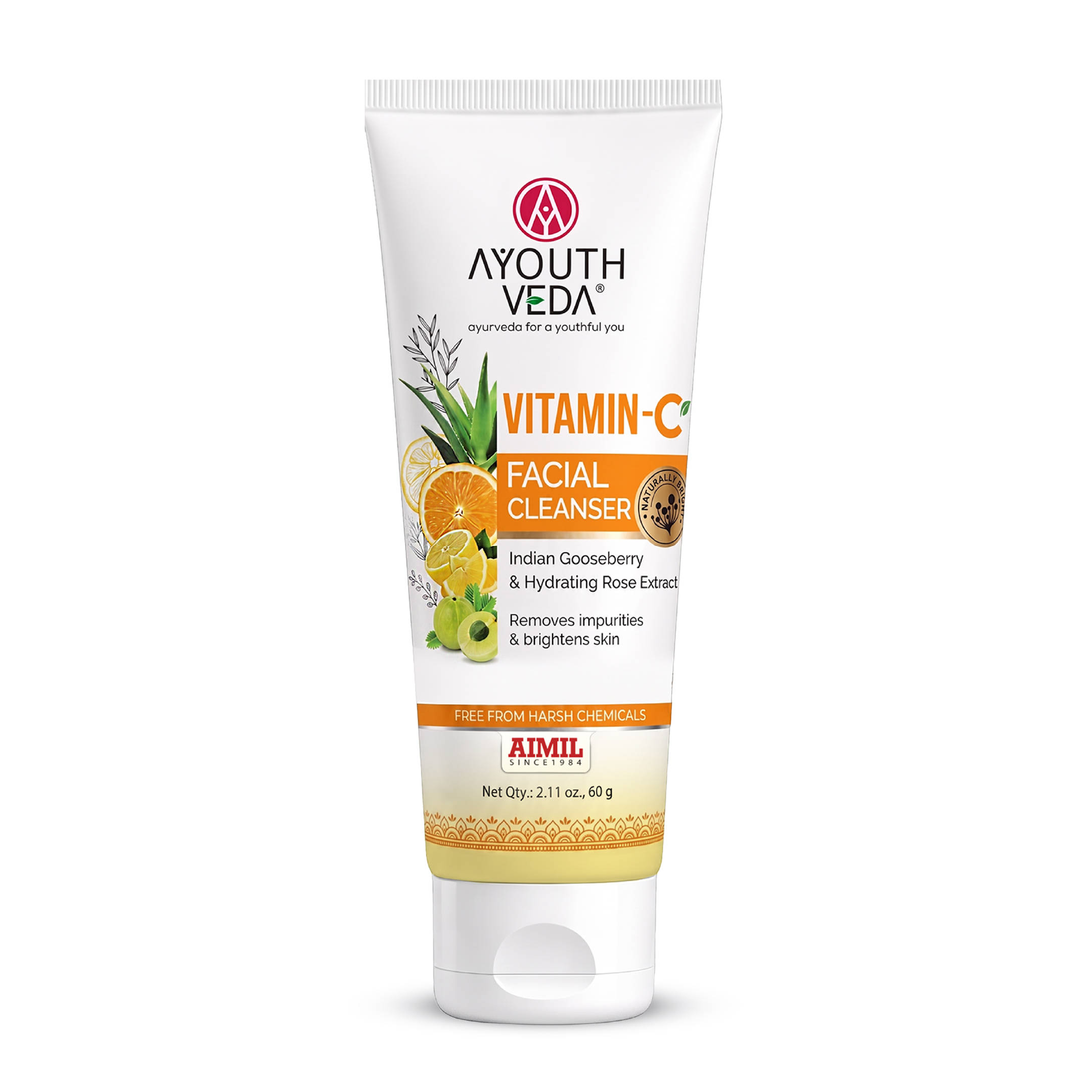 Ayouthveda Vitamin C Facial Cleanser - Vitamin C Face Wash For Glow & Dark Spots