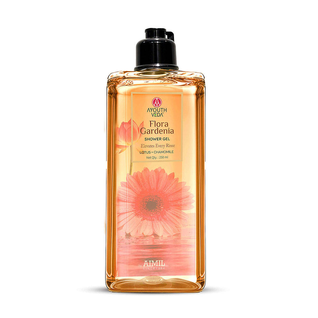 Ayouthveda Flora Gardenia Shower Gel - Refreshing Body Wash With Floral Distillates
