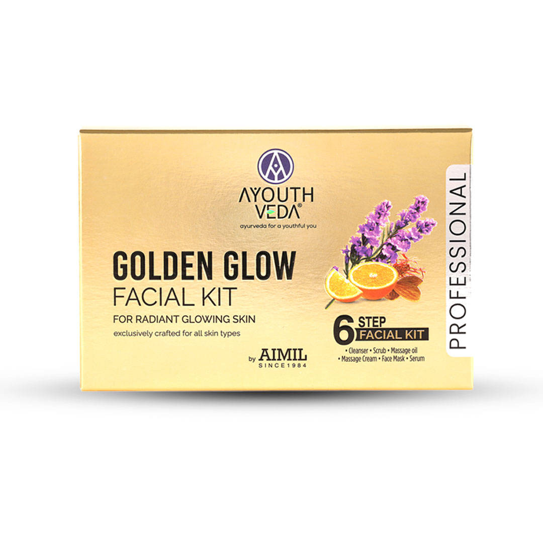Ayouthveda Golden Glow 6-Step Facial Kit - Professional Glow Facial For Bright Skin