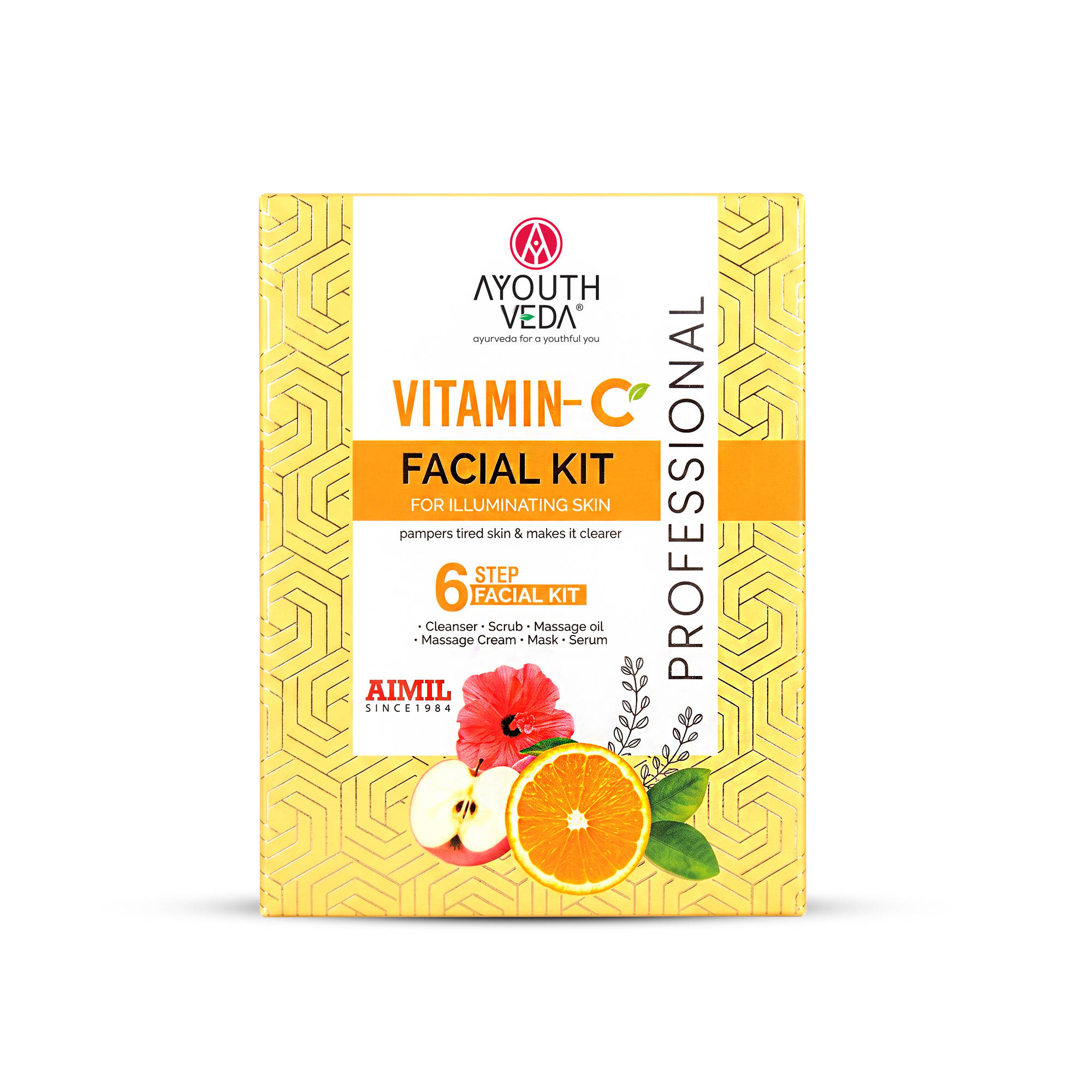Ayouthveda Vitamin C Facial Kit - 6-Step Brightening Facial For Glowing & Radiant Skin