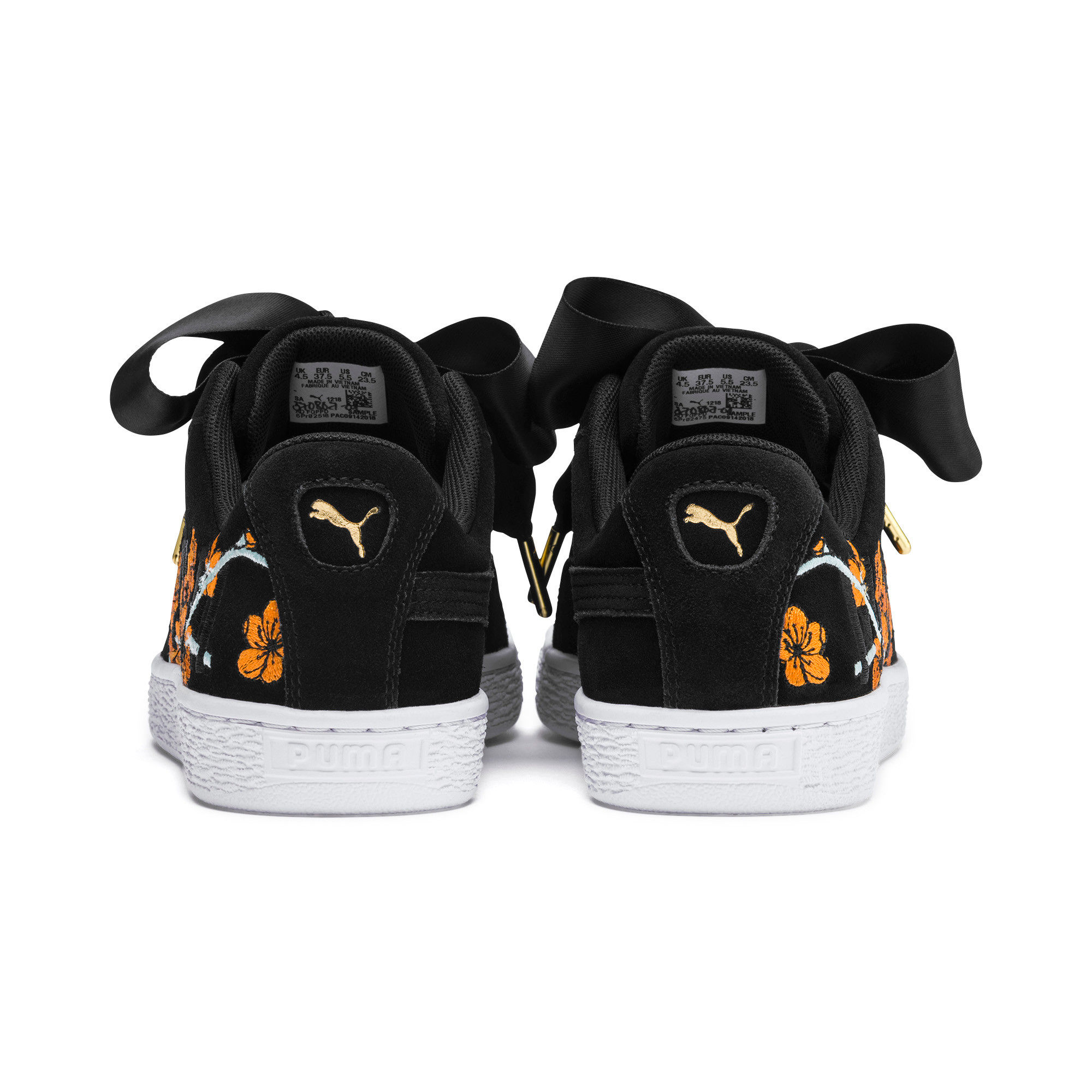 Buy Puma Suede Heart Floral Wn S Black Brigh Sneaker 6 Online