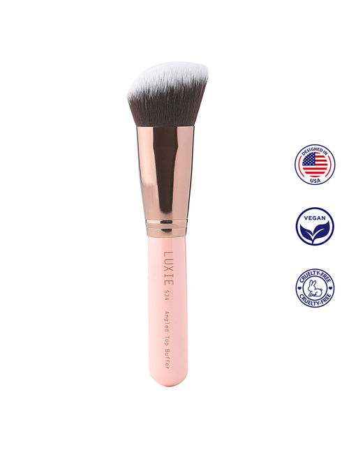 Luxie Beauty 534 Angled Top Buffer Makeup Brush - Rose Gold