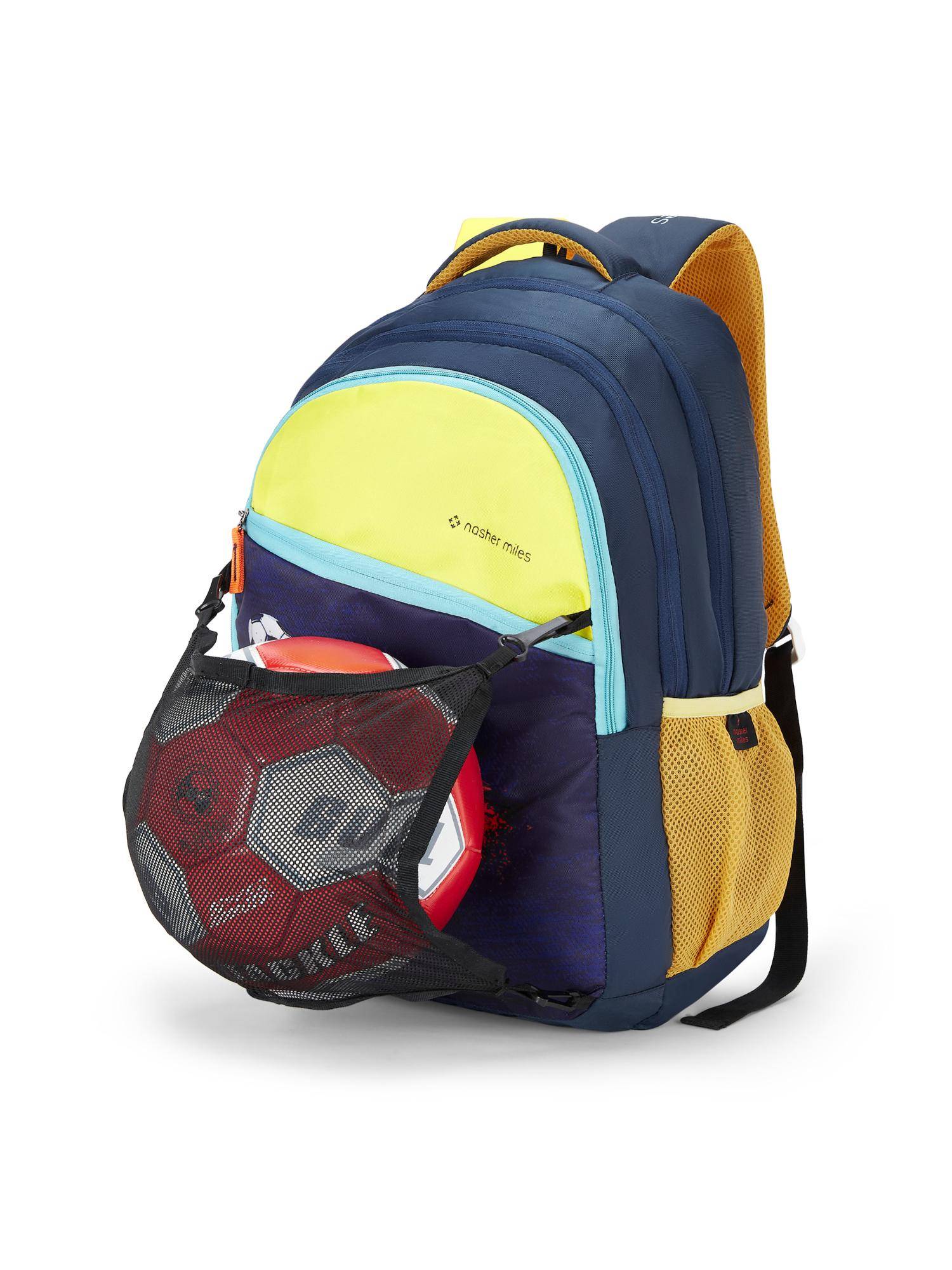 Nasher Miles Football Strike Navy Blue Backpack