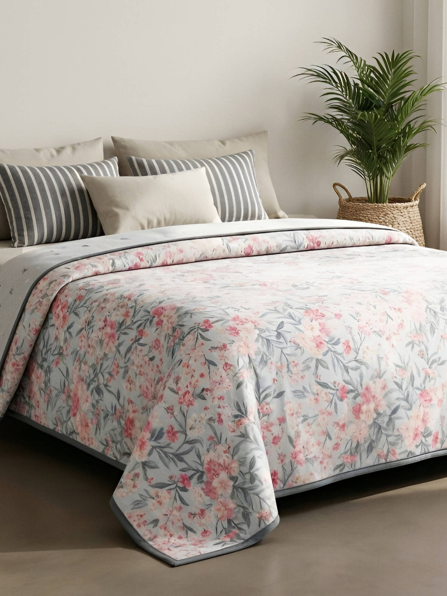 Haus & Kinder Grey Moments Cotton Reversible Dohar (Double)