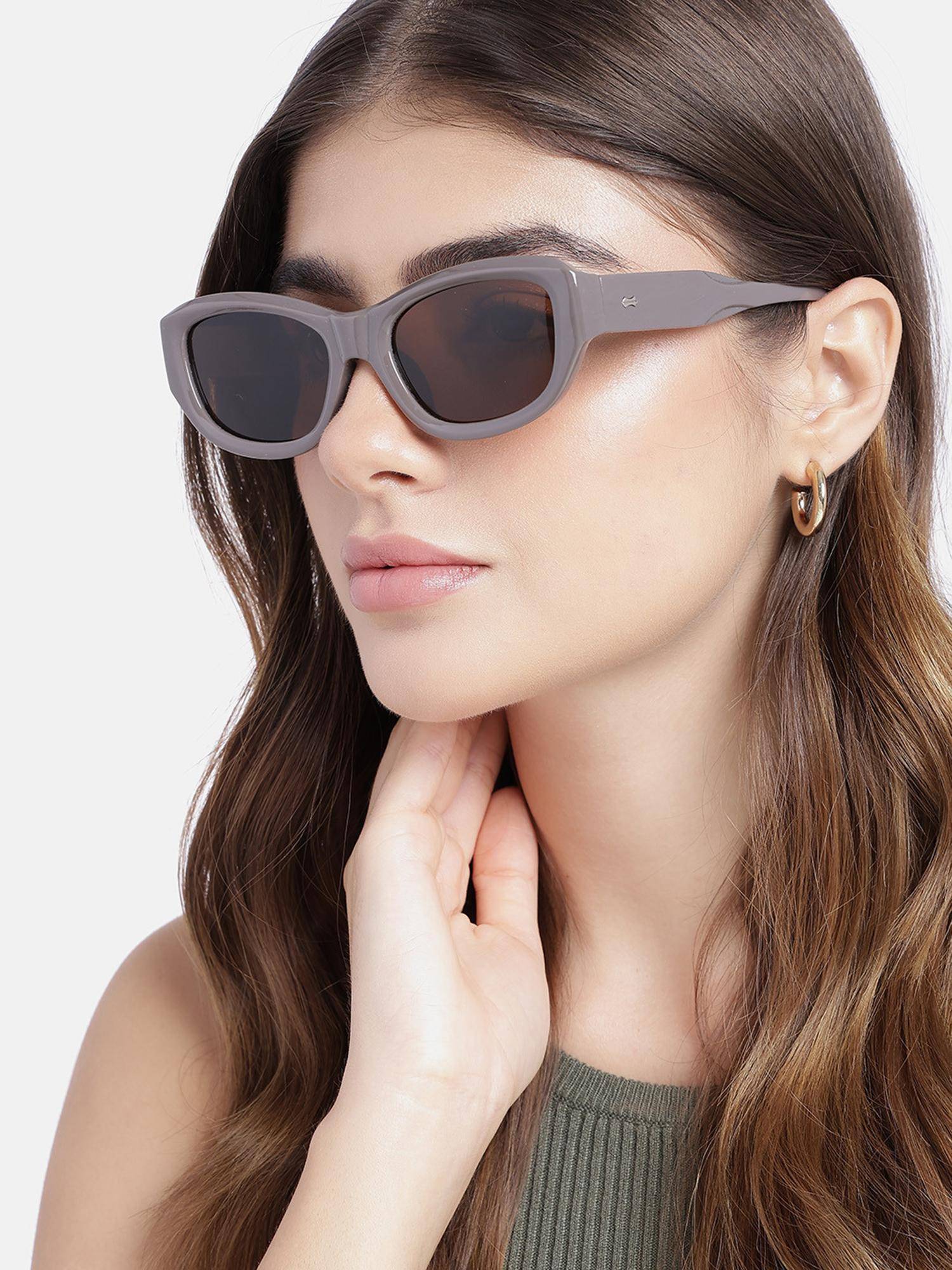 Carlton London Women UV Protected Brown Lens Square Sunglasses (52)