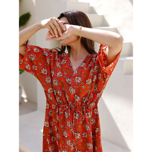 cotton maxi night dress The Ruffle Tank Night Dress. -- Ribbon Floral The Great