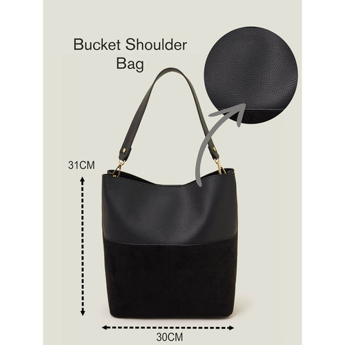 Accessorize London Women's Black Bucket Bag