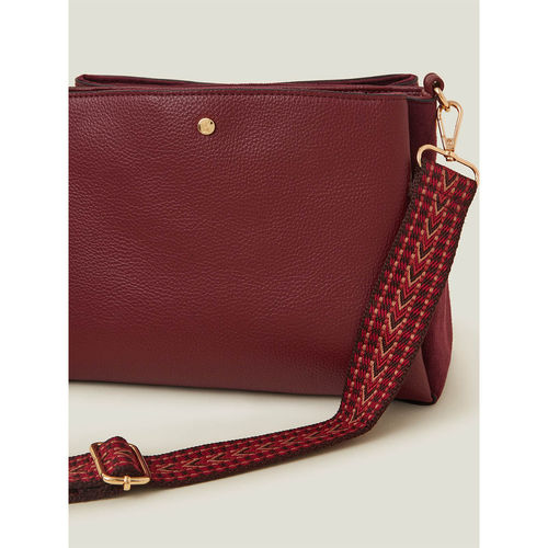 Buy Accessorize London Women's Maroon Webbing Strap Sling Bag with