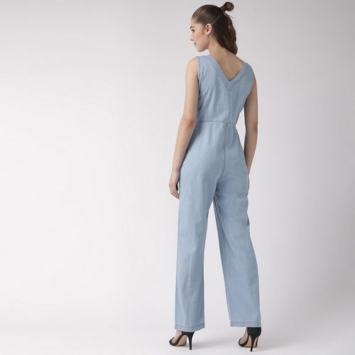 Buy Twenty Dresses By Nykaa Fashion Hold It High Denim Jumpsuit - Blue  Online