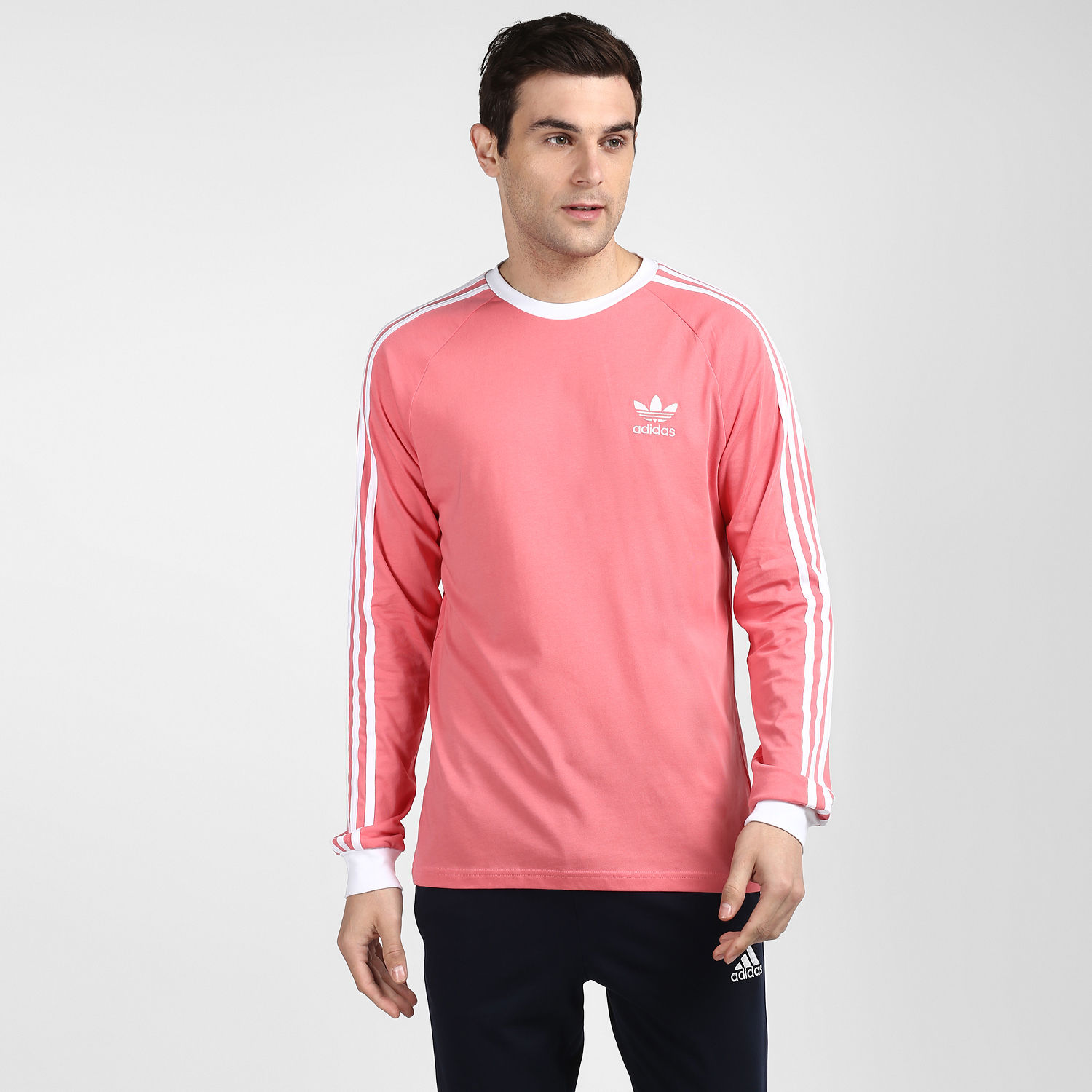 Adidas 3 stripes ls hot sale t