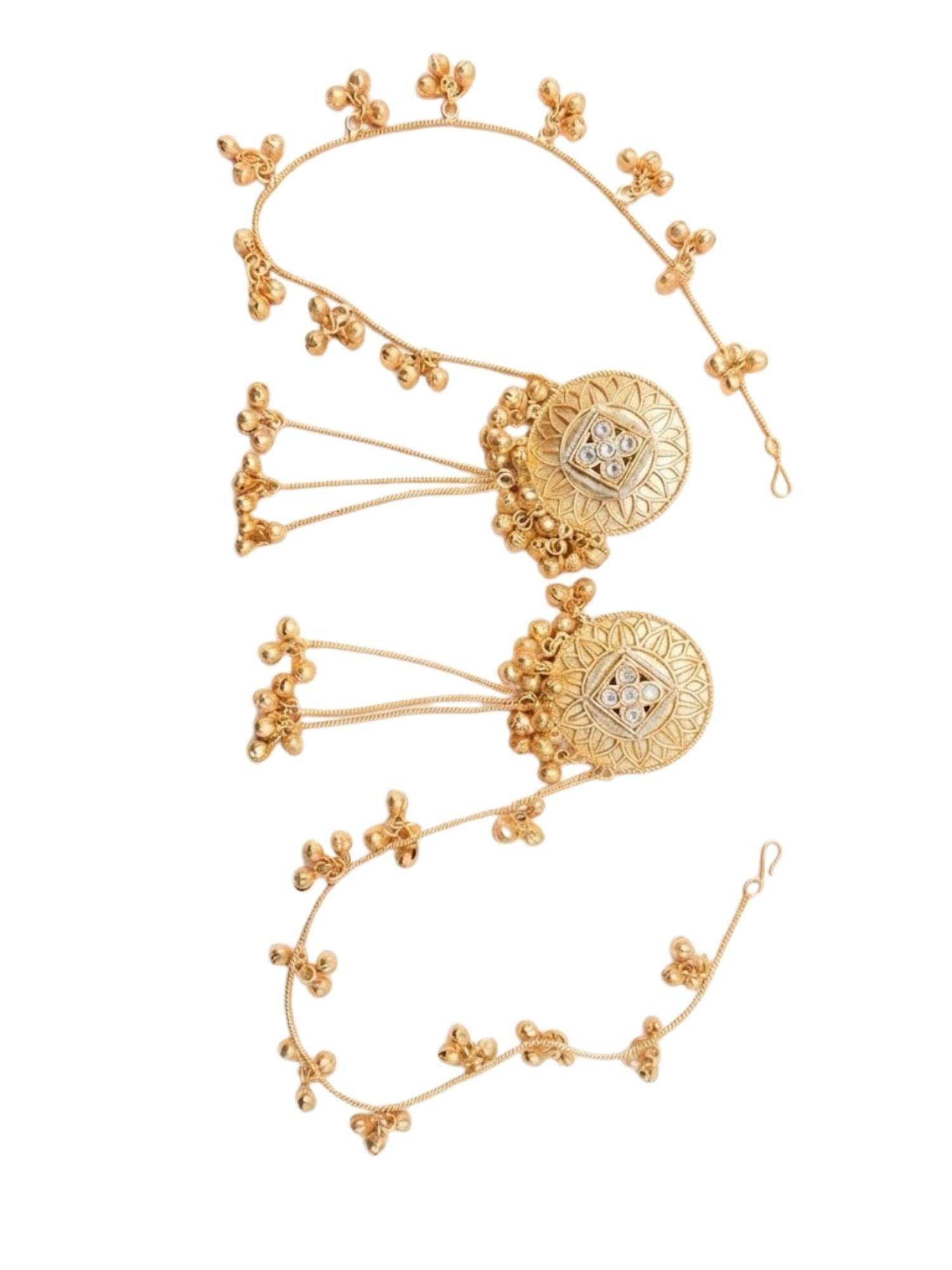 VENI White Brass Gold-Plated Earrings