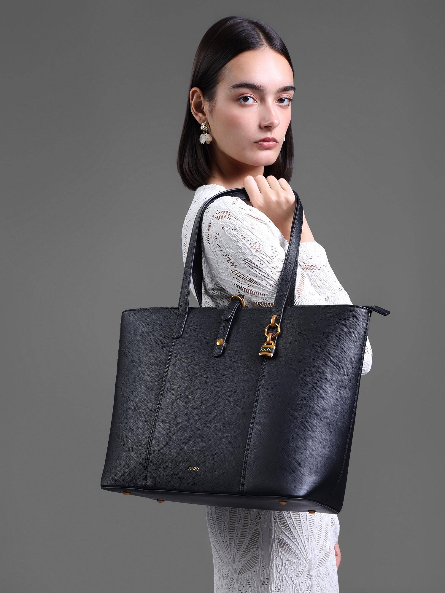 Buy Kazo Women Hana Tote Bag - Black (L) Online