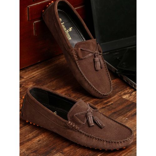 LOUIS STITCH Men's Italian Suede Leather Loafer Moccasin Style Shoes