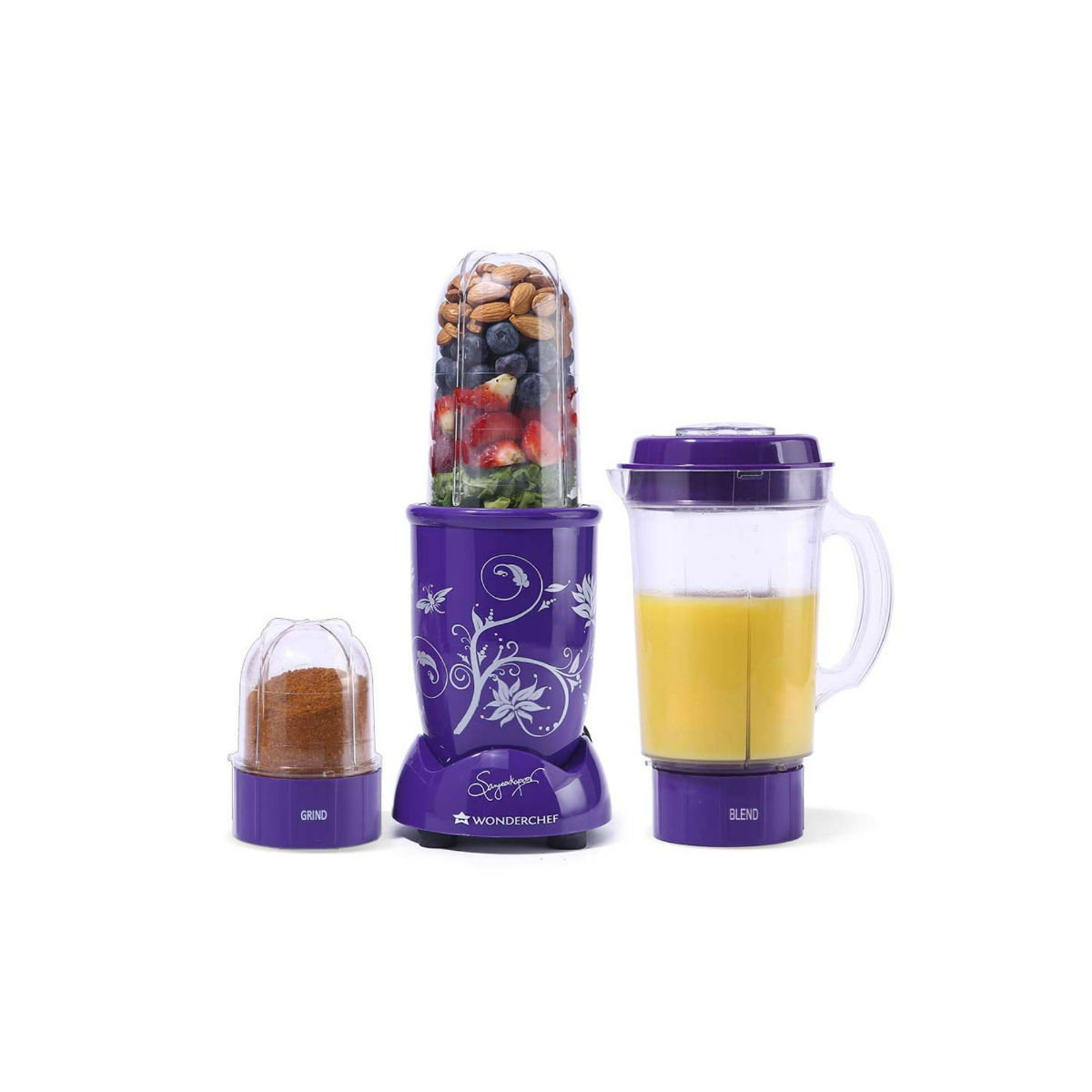 Wonderchef Nutri Blend, MixerGrinder, Blender, 3 Unbreakable Jars