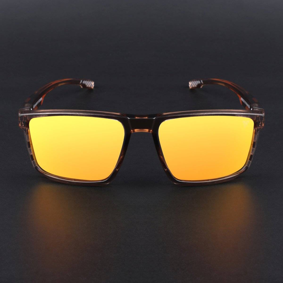 Voyage Unisex Orange Lens with Brown Frame Wayfarer Polarized Sunglasses (PMG6769) (57)