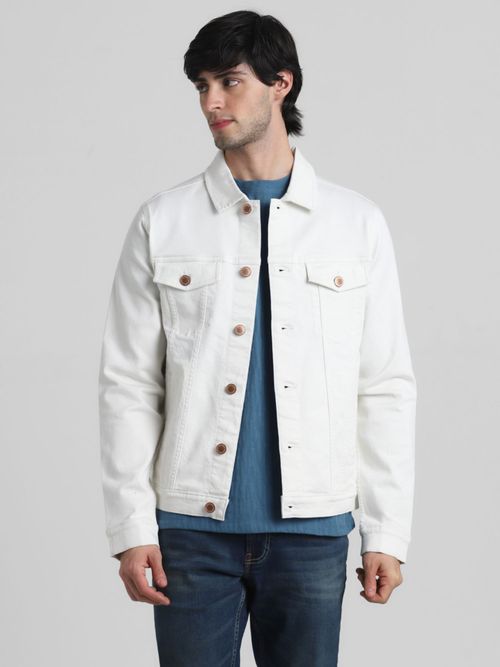 Buy Jack Jones White Denim Jacket Online