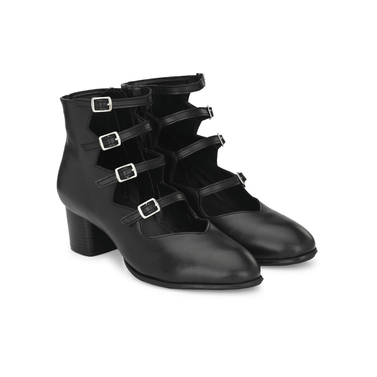 Delize Womens Black Mid Heel Boots: Buy Delize Womens Black Mid Heel ...