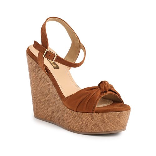 Flat n Heels Women Brown Wedges Heels (EURO 35)