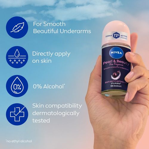 Buy NIVEA Pearl Beauty Fine Fragrance Deo Roll For Women, 72H