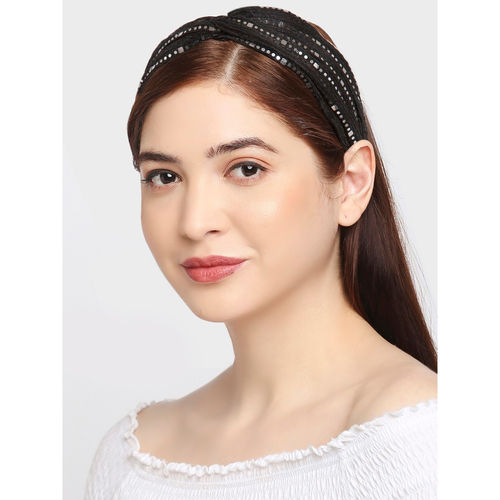 OOMPH Black Sequenced Net Fabric Broad Hair Band Head Band: Buy OOMPH Black  Sequenced Net Fabric Broad Hair Band Head Band Online at Best Price in India  | Nykaa