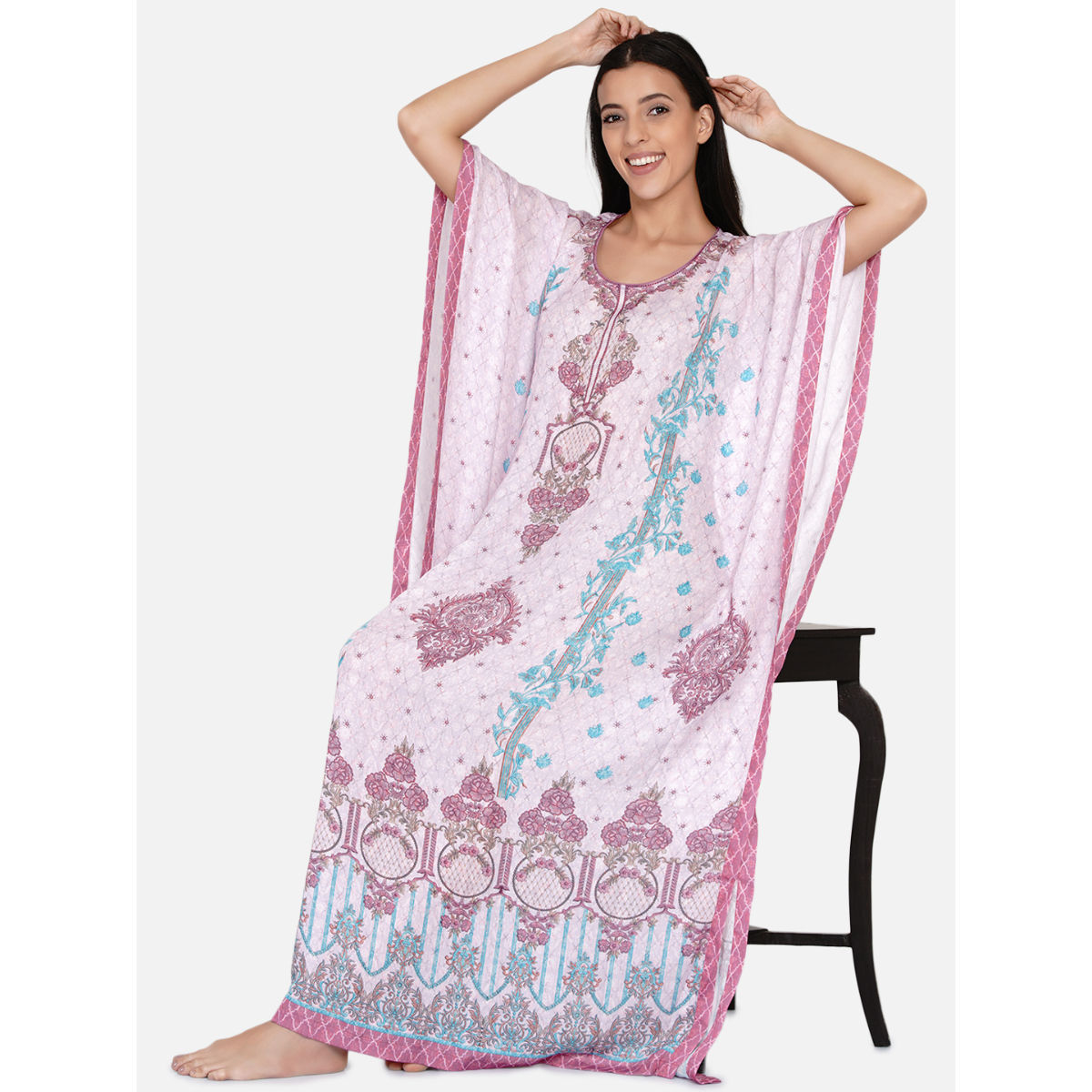 Purple Printed Kaftan
