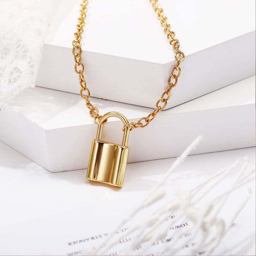 Jewelz for women Lock Pendant Necklace for Women & Girls