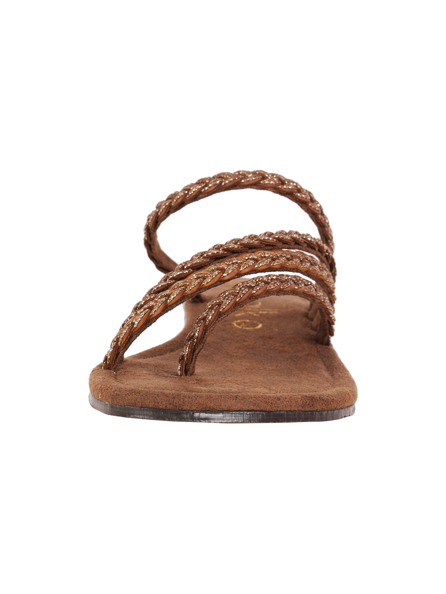 Catwalk Brown Embellished Flats Buy Catwalk Brown Embellished Flats