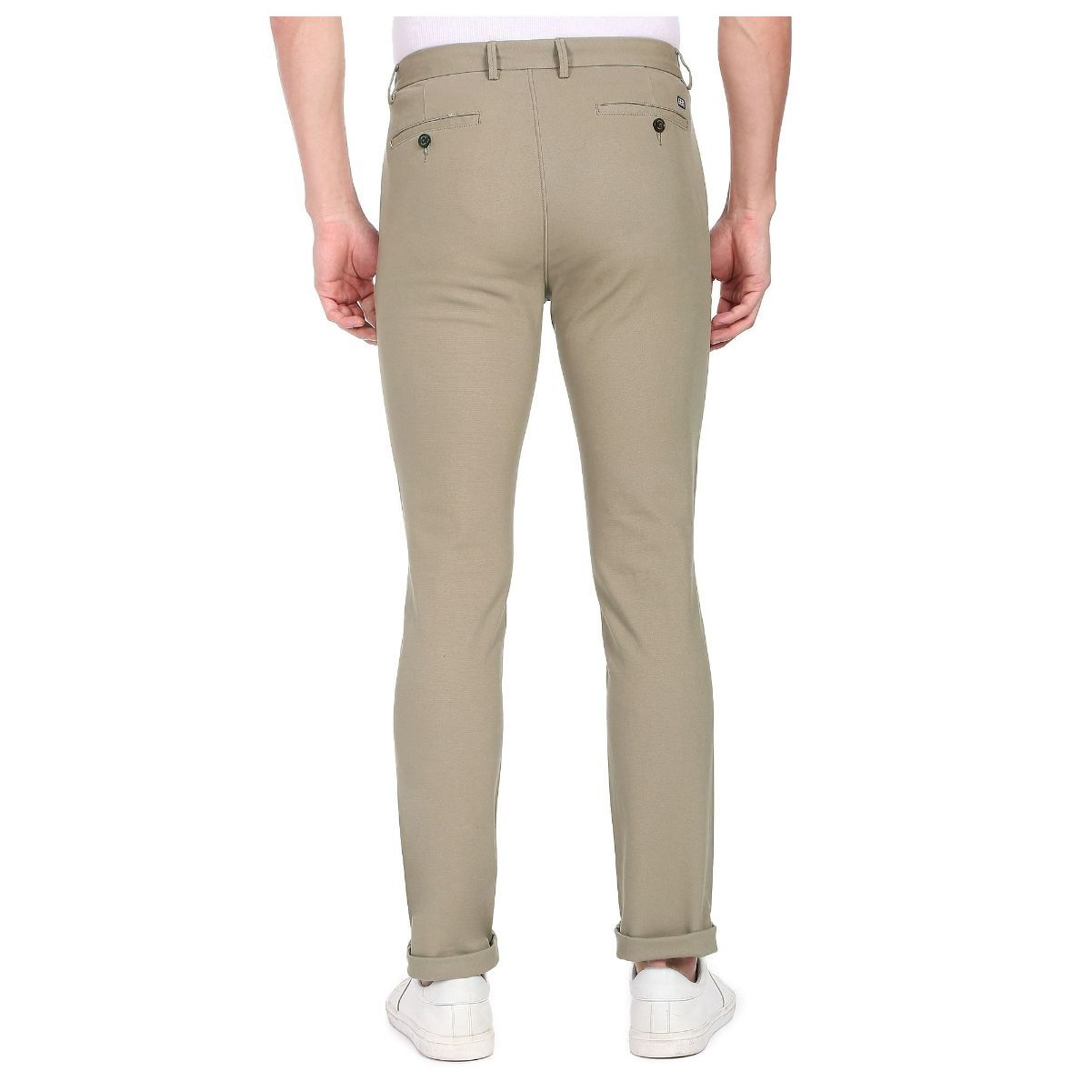 Buy Arrow Men Khaki Bronson Slim Fit Printed Casual Trousers (ASADTR2410 at  Amazon.in