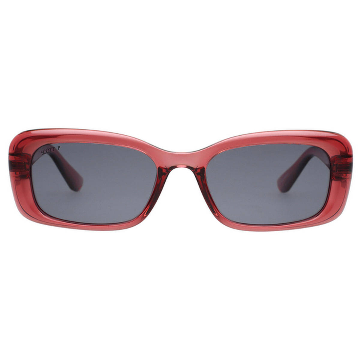 Scott Sunglasses Womens Grey Lens Red Rectangular Uv Protection Sunglasses -3114Pl Otavia C3 (54)