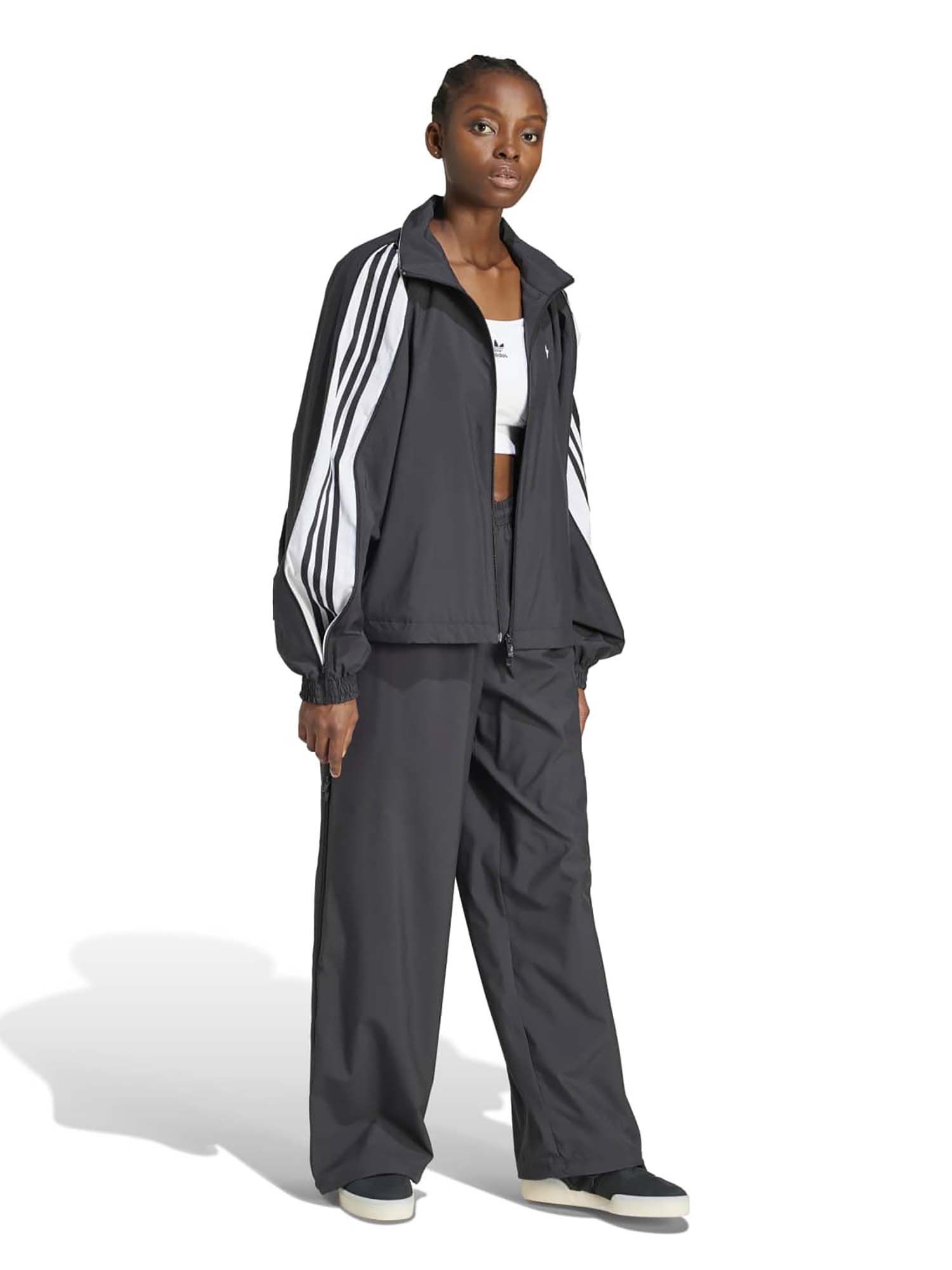 Buy adidas Originals WOVEN TT ZIP Women Black Jacket Online
