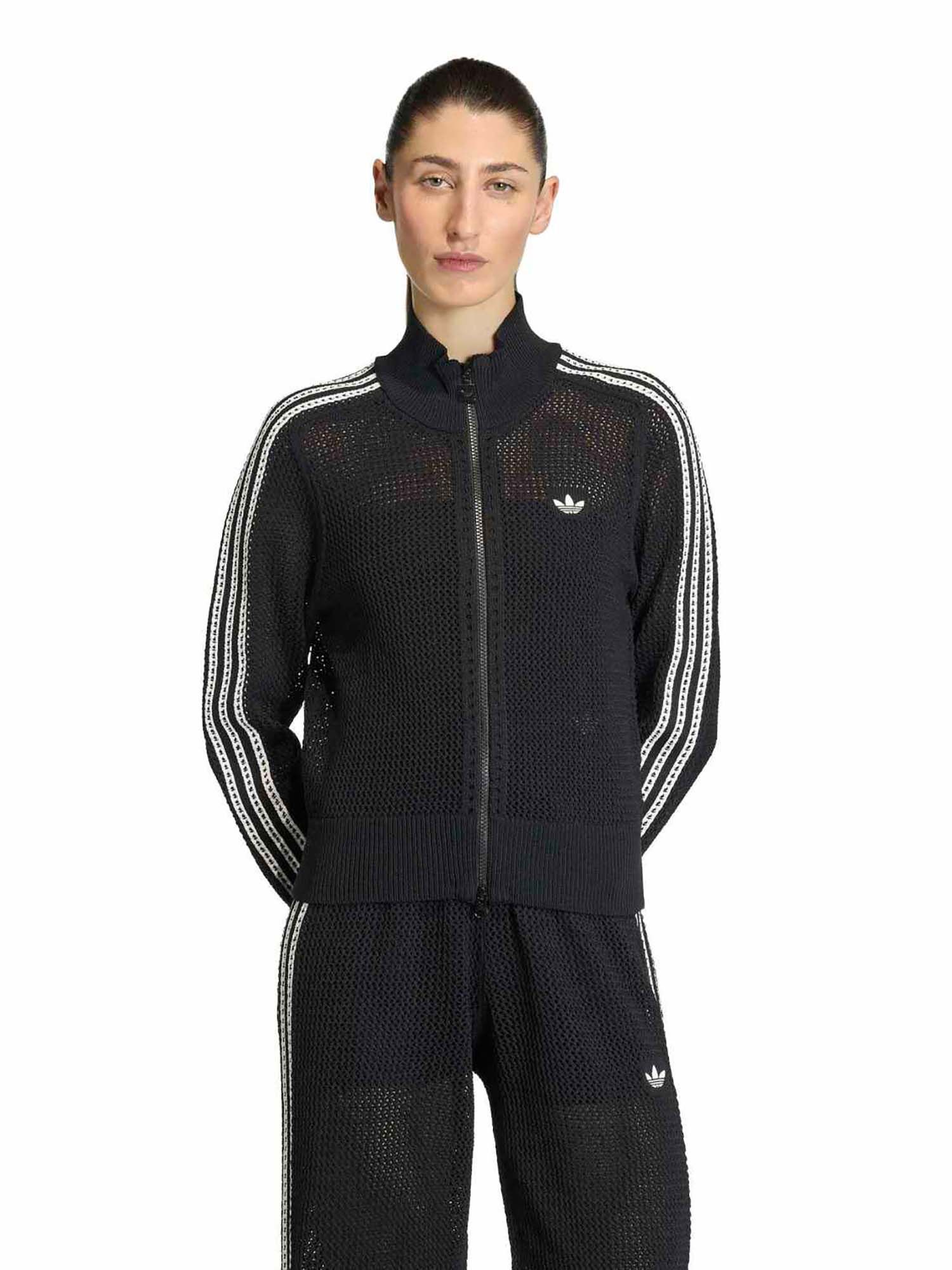 Buy adidas Originals CROCHET TT Women Black Jacket Online
