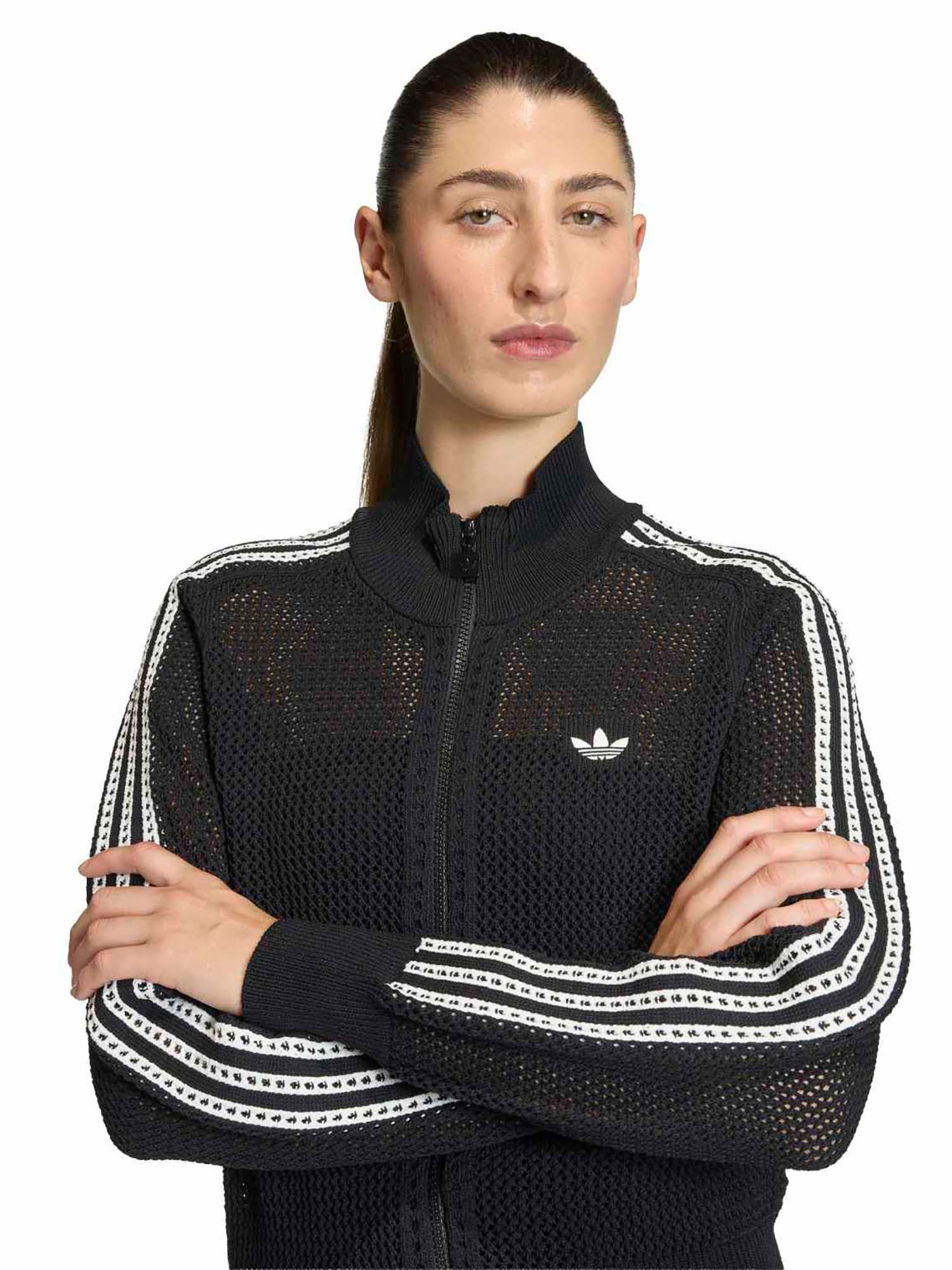 Buy adidas Originals CROCHET TT Women Black Jacket Online