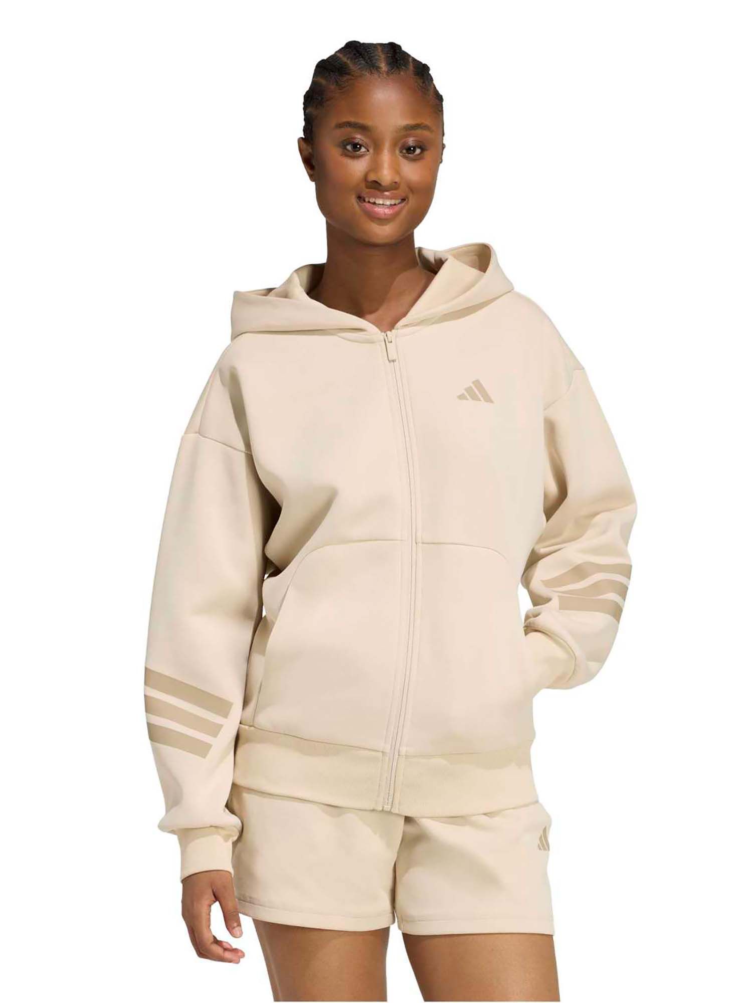 Buy adidas W FI 3S FZ HD Women Beige Training Jacket Online